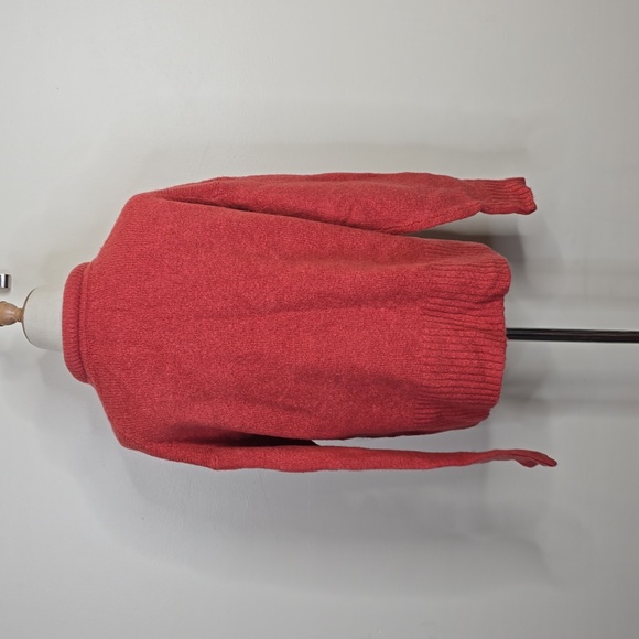 MADEWELL Fulton Sweater Pullover Wool Alpaca Soft Knit Cozy Roll Neck NWT Red M - Picture 3 of 3
